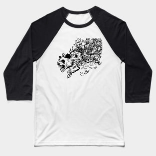 PANDA DOODLE ANGRY Baseball T-Shirt